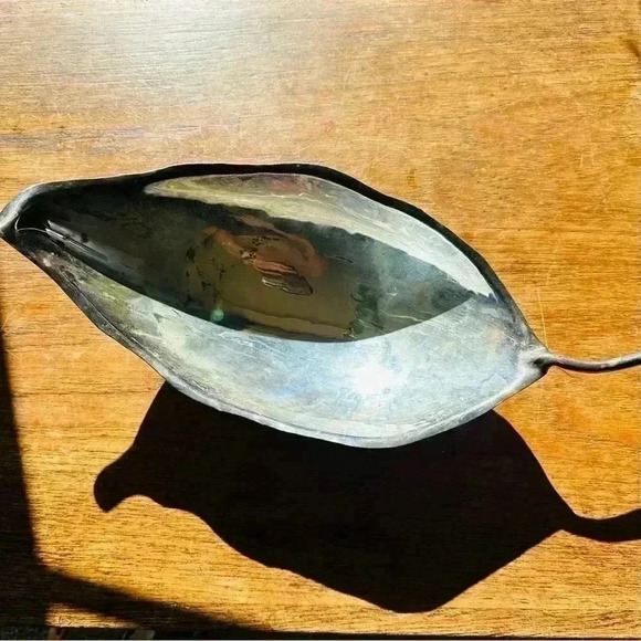 Vintage Sciarrotta Silver Leaf Bowl Hand Made - Picture 1 of 11